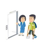 エレベータを譲る女性